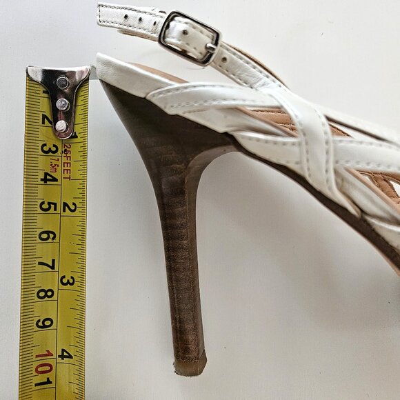 🌼ALDO Pearl White Strappy Slingback Heel Sandals - Picture 10 of 10